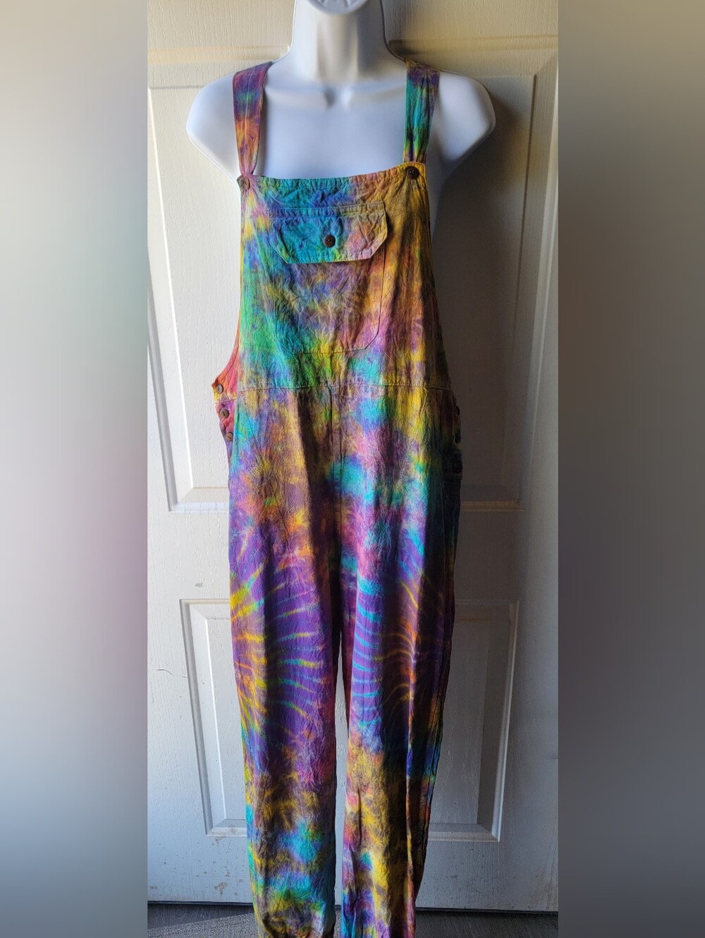 Vibrant Tie Dye Overalls Size Medium